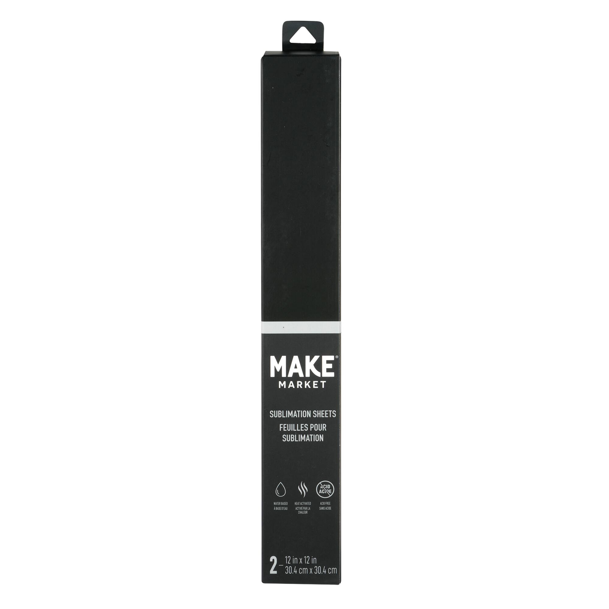 12" x 12" Solid Sublimation Sheets, 2ct. by Make Market®
